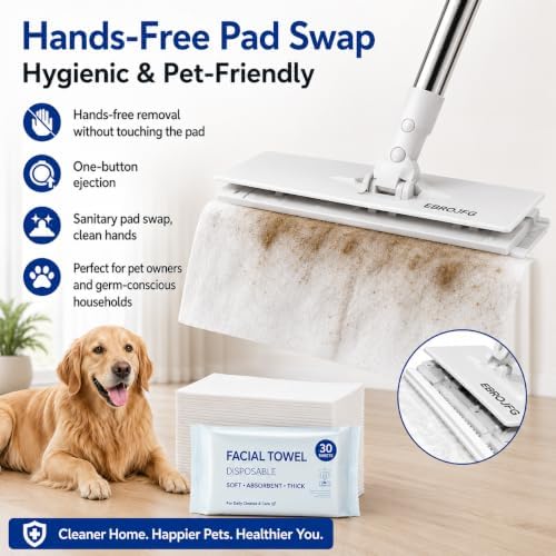 Mops for Floor Cleaning Hands-Free Flat Floor Mop Kit Sweeper - Image 3