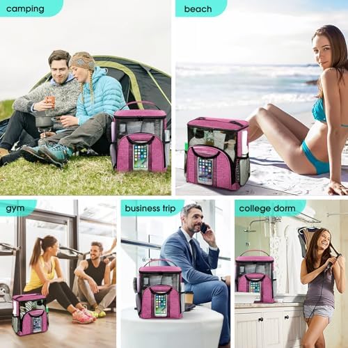 Attmu Portable Shower Caddy College Tote Bag, Quick Dry Hanging Toiletry Bag - Image 6
