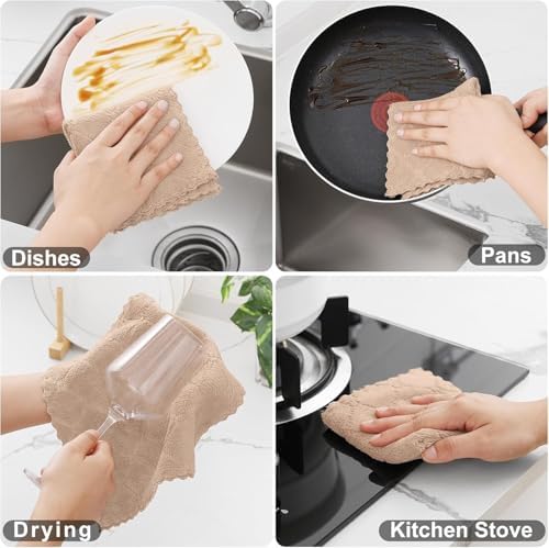 Homaxy 18 Pack Super Soft Absorbent Dish Cloths - Image 6