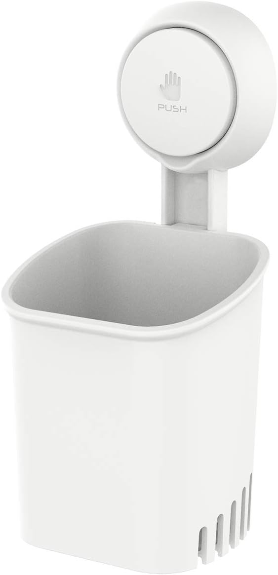 Powerful Suction Cup Toothbrush Holder, Drill-Free Wall Shower Holder by LEVERLOC