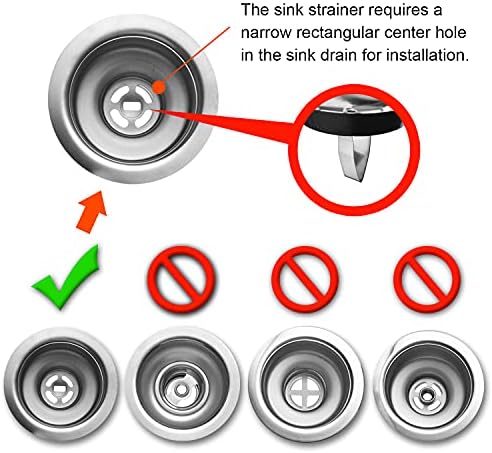 2 Pack Kitchen Sink Strainer and Stopper Combo Basket Replacement - Image 6