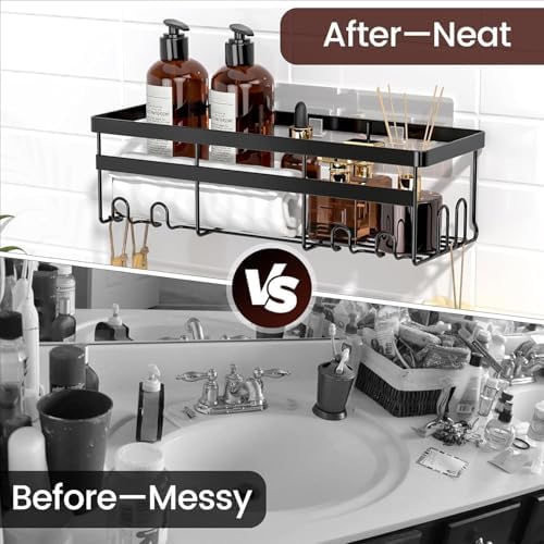 WOWBOX 6 Pack Adhesive Shower Caddies, No Drill Bathroom Shelves - Image 6
