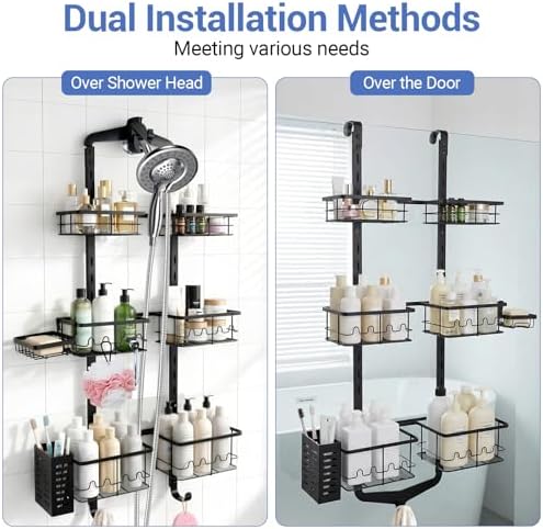 Extra Large Shower Caddy Hanging, Rust-Resistant Shower Organizer Hanging - Image 3