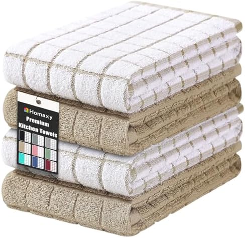 Homaxy Large Premium Cotton Kitchen Towels 16"x 28", 4 Pack by Homaxy
