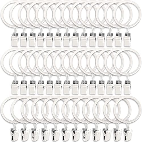 LLPJS 40 Pack Metal Curtain Rings by LLPJSCurtainRingsClipHooks