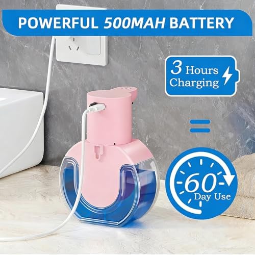 2 Pack Automatic Liquid Soap Dispenser Touchless, 15oz/420ml Rechargeable Hand - Image 6