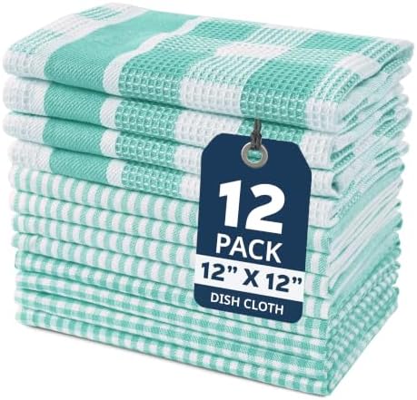 LANE LINEN 100% Cotton Kitchen Dish Cloths, Ultra Soft Absorbent Quick Drying by LaneLinen