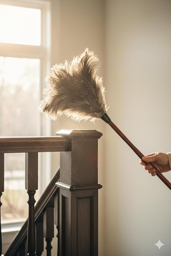 28-29 inch Natural Ostrich Feather Duster - Image 3