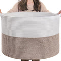 INDRESSME XXXLarge Woven Rope Blanket Basket Living Room Brown by INDRESSME