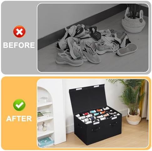 Large Shoe Organizer for Closet Fits 20 Pairs, Shoe Storage Box Bins - Image 6