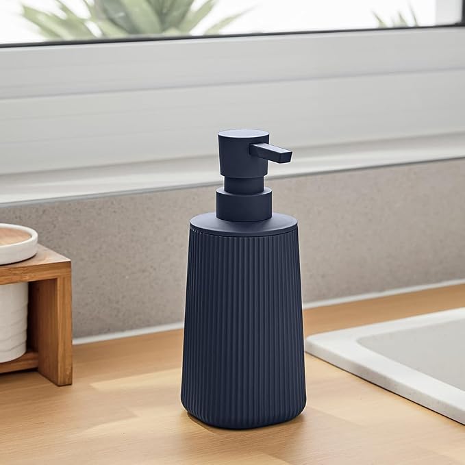 Small Soap Dispenser for Bathroom and Kitchen Matte Blue | Modern Farmhouse - Image 4