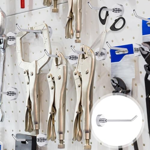 XIHIRCD 12pcs Magnetic Hooks, 1.7 lbs 3in Heavy Duty Magnet Storage Hooks - Image 7