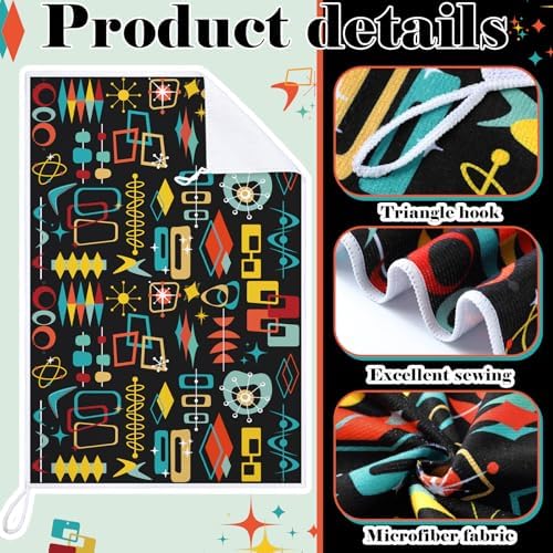 Bencailor 6 Pcs Black Geometric Kitchen Towels Decorative Sets Dish Towels - Image 5