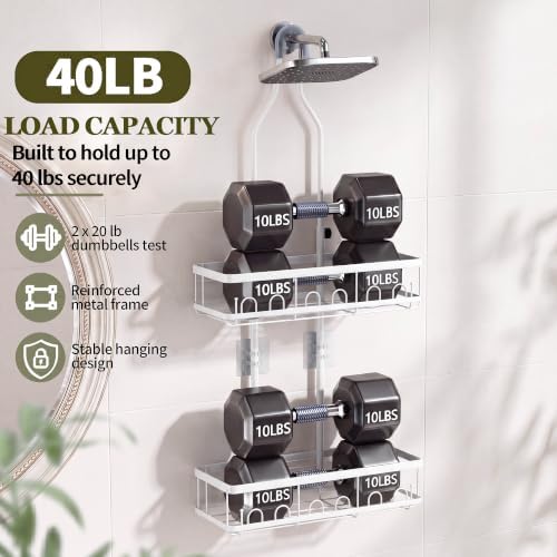 Skyapex Shower Caddy Hanging: Adjustable Height Organizer - Image 6