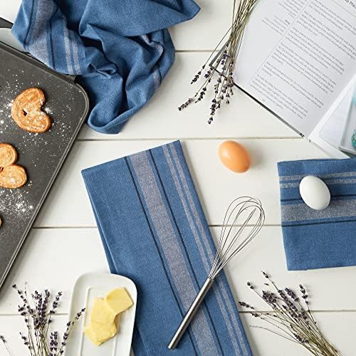 DII French Stripe Dishtowels, Kitchen Collection, 20 x 30, Chambray Blue - Image 5