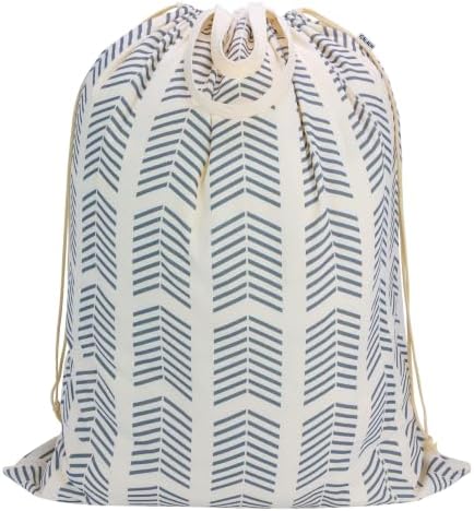 Canvas Laundry Bag with Handles & Drawstring 30"Wx35"H, L+ Geom Arrow by CALACH