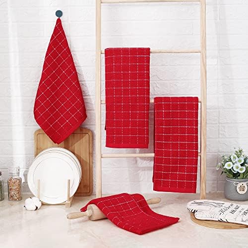 Homaxy 100% Cotton Terry Kitchen Towels, 8 Pack - Image 6