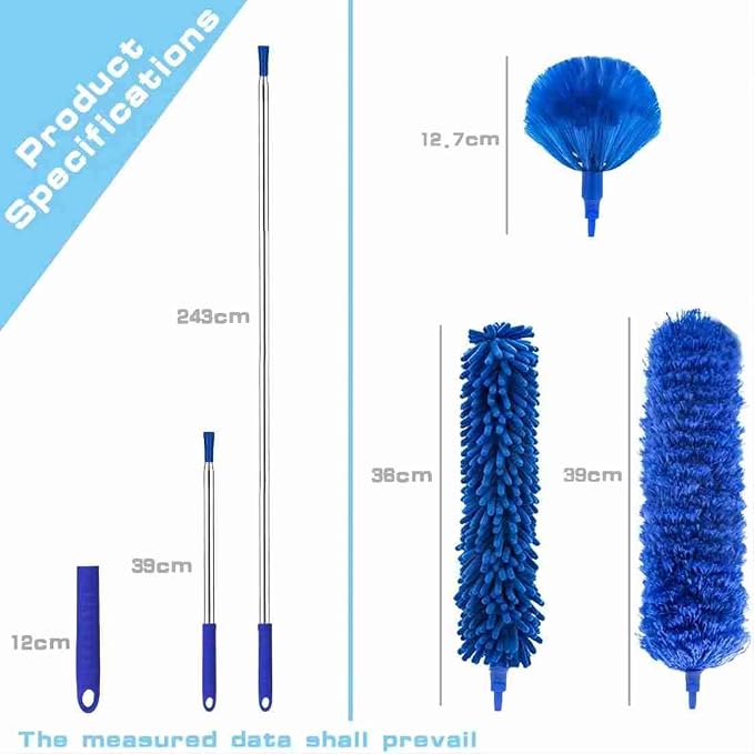 Buysenton Cobweb Duster with Extension Pole, Washable Cleaning Duster Kit with - Image 2