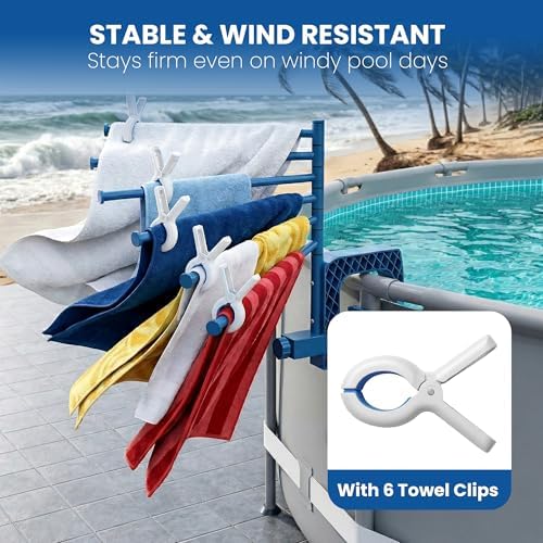 Aquajoyer Poolside Pool Towel Rack Outdoor - Image 5