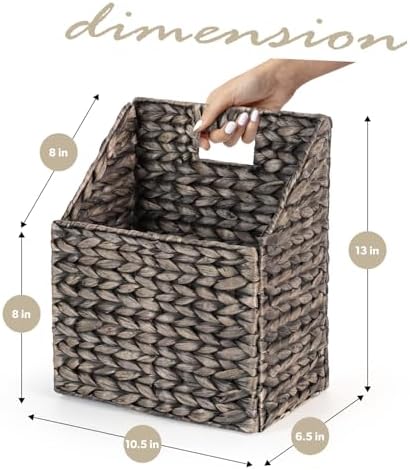 Wicker Hanging Storage Basket, Water Hyacinth Baskets, Wall Decor Hyacinth - Image 3