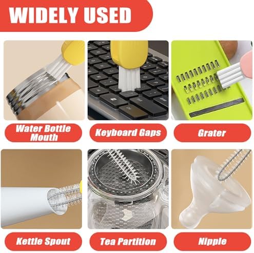 Cup Lid Gap Cleaning Brush 3PCS Bottle Brushes 3 in 1 Cup Lid Gap Cleaner - Image 3