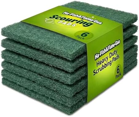 Green Scrubbing Pads 6-Pack, Kitchen Scourer by Unknown