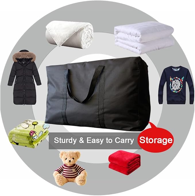 Extra Large Moving Bags with Strong Zippers & Carrying Handles, Storage Bags - Image 6