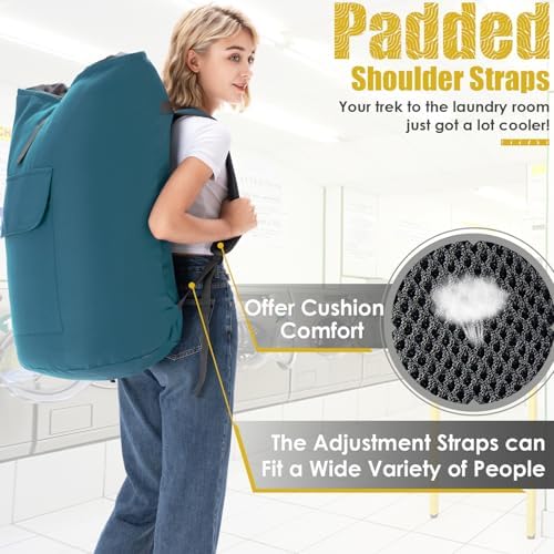 Backpack Laundry Bag, 115L Heavy Duty Extra Large College Laundry Backpack - Image 4