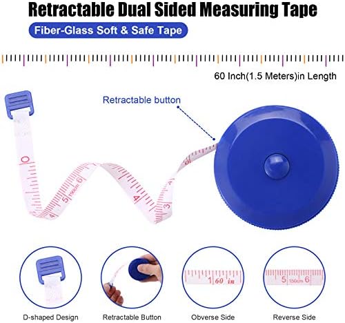 Tape Measures Retractable, Fabric Measuring Tape, 60 Inch Small Sewing Tape - Image 3