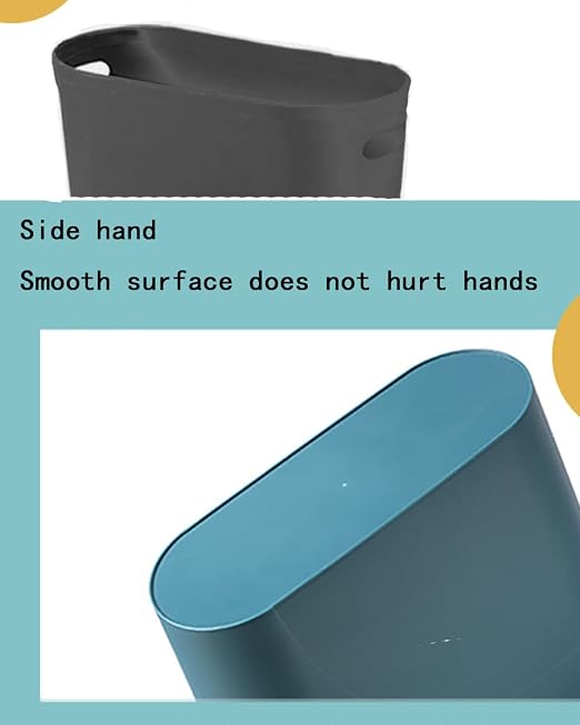 Bathroom Small Trash Can, 3 Gallon Slim Plastic - Image 4