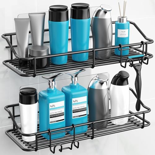 Nieifi Shower Caddy Adhesive, Shower Shelves, Shampoo Holder - Image 4