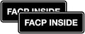 Signs ByLITA Standard FACP Inside Sign | Fire Safety Signage (Black) - Medium 2 Pack