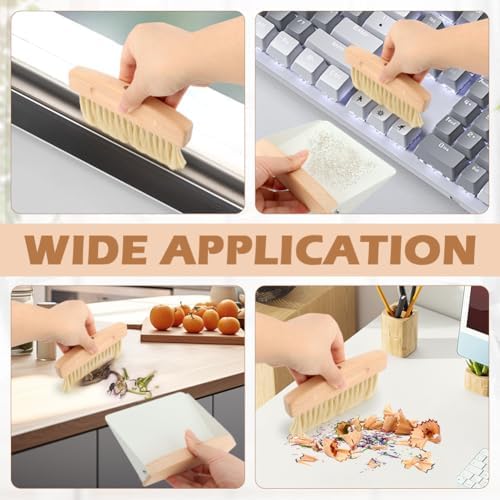 Mini Dustpan and Brush Set, Small Beechwood Dust Pan and Brush Set, Portable - Image 6