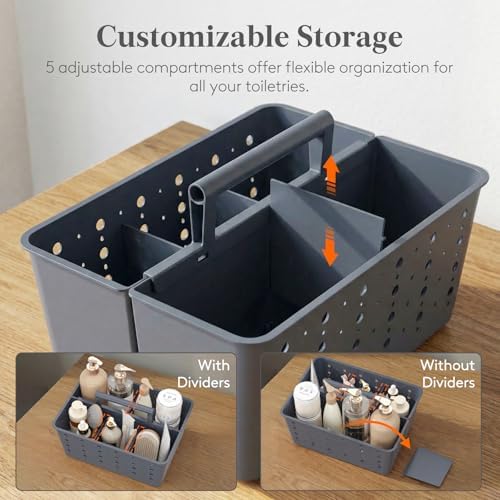 Lifewit Portable Shower Caddy, Plastic Basket Organizer, 1 Pack - Image 3