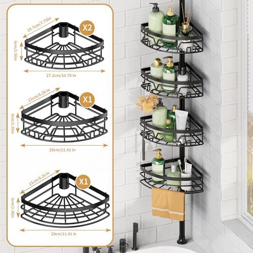 DAOYA Tension Pole Shower Caddy - Image 6