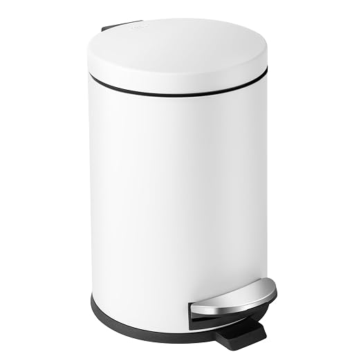 Cesun Small Round Bathroom Trash Can by Cesun