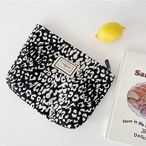 SxoSyo Leopard Makeup Bags, Large Canvas Cosmetic Pouch - Image 6