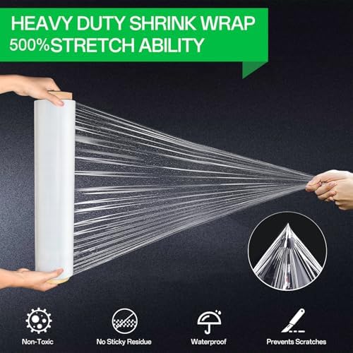 18in Stretch Wrap Roll, Heavy Duty 1500ft Shrink Wrap, Pallet Wrap 4 Pack - Image 5