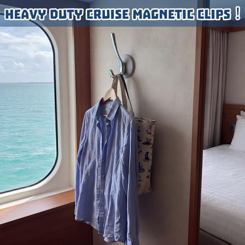 Moxweyeni 4 Pcs Large Heavy Duty Cruise Magnetic Hooks 20lbs Silver - Image 3