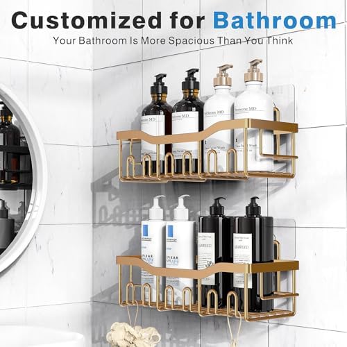EUDELE Shower Caddy 2 Pack, Adhesive Organizer - Image 2