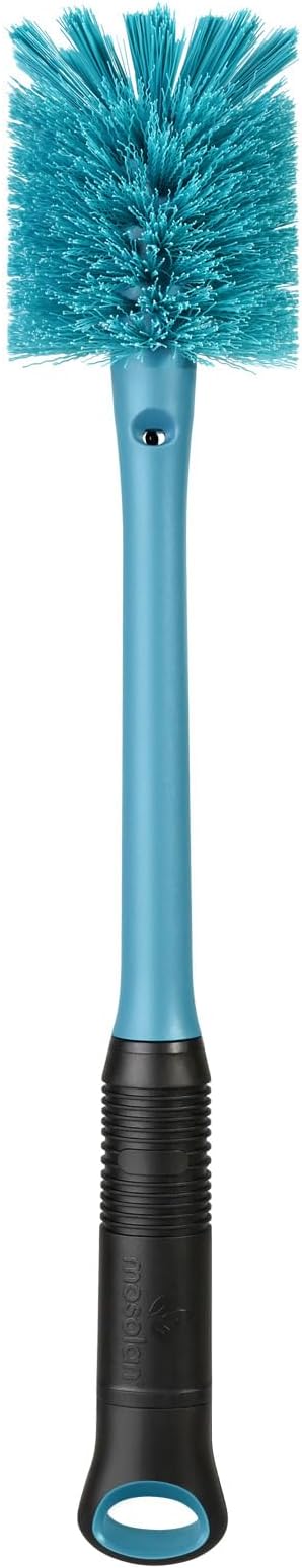 MOSOLAN 2-in-1 Bottle Brush and Straw Cleaner Brush, Smokey Blue, 1 Pack | Long - Image 2