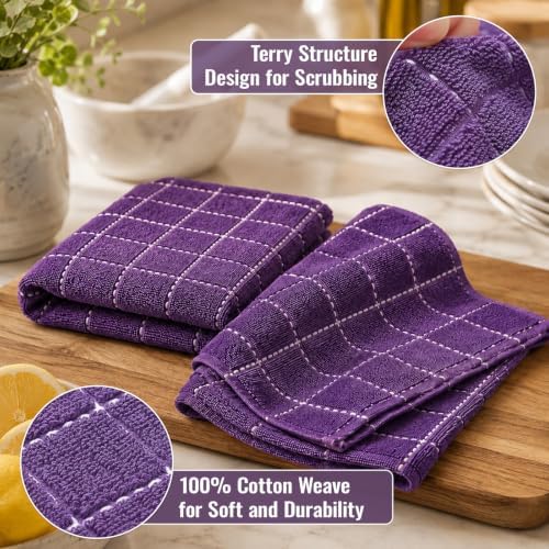 Kitinjoy 100% Cotton Terry Kitchen Towels, 13”x 28” - Image 2