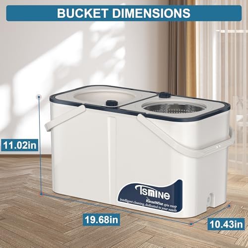 RinseWise Large Gen 1 Mop Bucket Set, Clean/Dirty Water Separation - Image 5