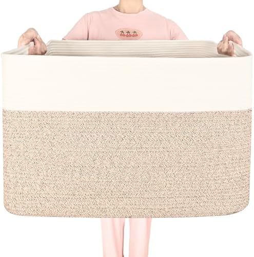 MINTWOOD Design 112L Extra Large Blanket Basket Holder Living Room, Pool Towels by MINTWOODDesign