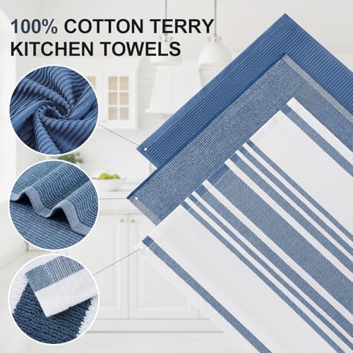 Homaxy Cotton 380 GSM Premium Kitchen Towels, 6 Pack - Image 2