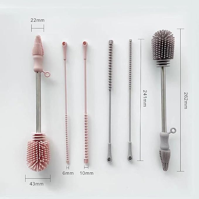 Haakaa Food-Grade Silicone Cleaning Brush Kit 3-Piece | Household Cleaning - Image 8
