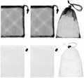 10 Pcs Small Mesh Bags Drawstring, 7.87x6 Inch Black Nylon Net Bags by EOMTUR