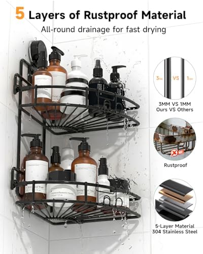 Corner Shower Caddy Suction Cup, Corner Shower Shelves - Image 5
