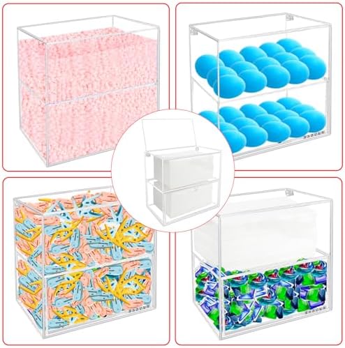 Dryer Sheet Holder Box Acrylic Laundry Sheets Container Storage Dispenser - Image 4