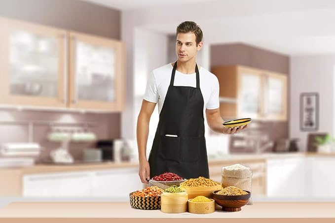 DUSKCOVE 12 Pack Plain Bib Aprons with 2 Pockets - Green Unisex Commercial Apron Bulk for Kitchen Cooking Restaurant BBQ Painting Crafting